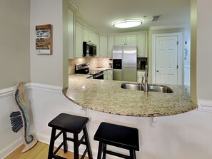 Fridge, microwave, oven, stovetop - Upgraded, Ground-Floor w/ Oversized Poolside Patio! (Tybee Island)