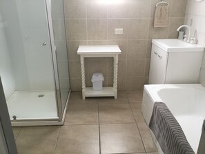 Bathtub, toilet paper