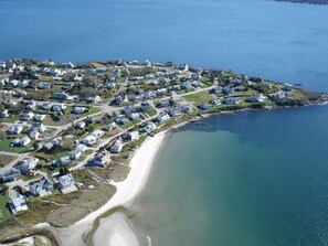 Beach nearby, sun loungers