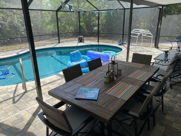 A heated pool