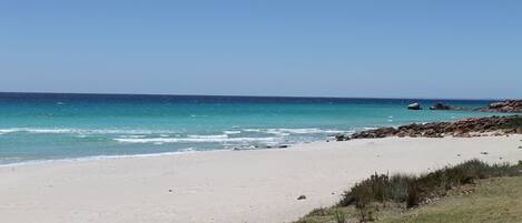 Beach nearby, sun-loungers