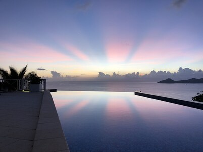 Secluded, exclusive, totally private luxury villa overlooking the prettiest bay.