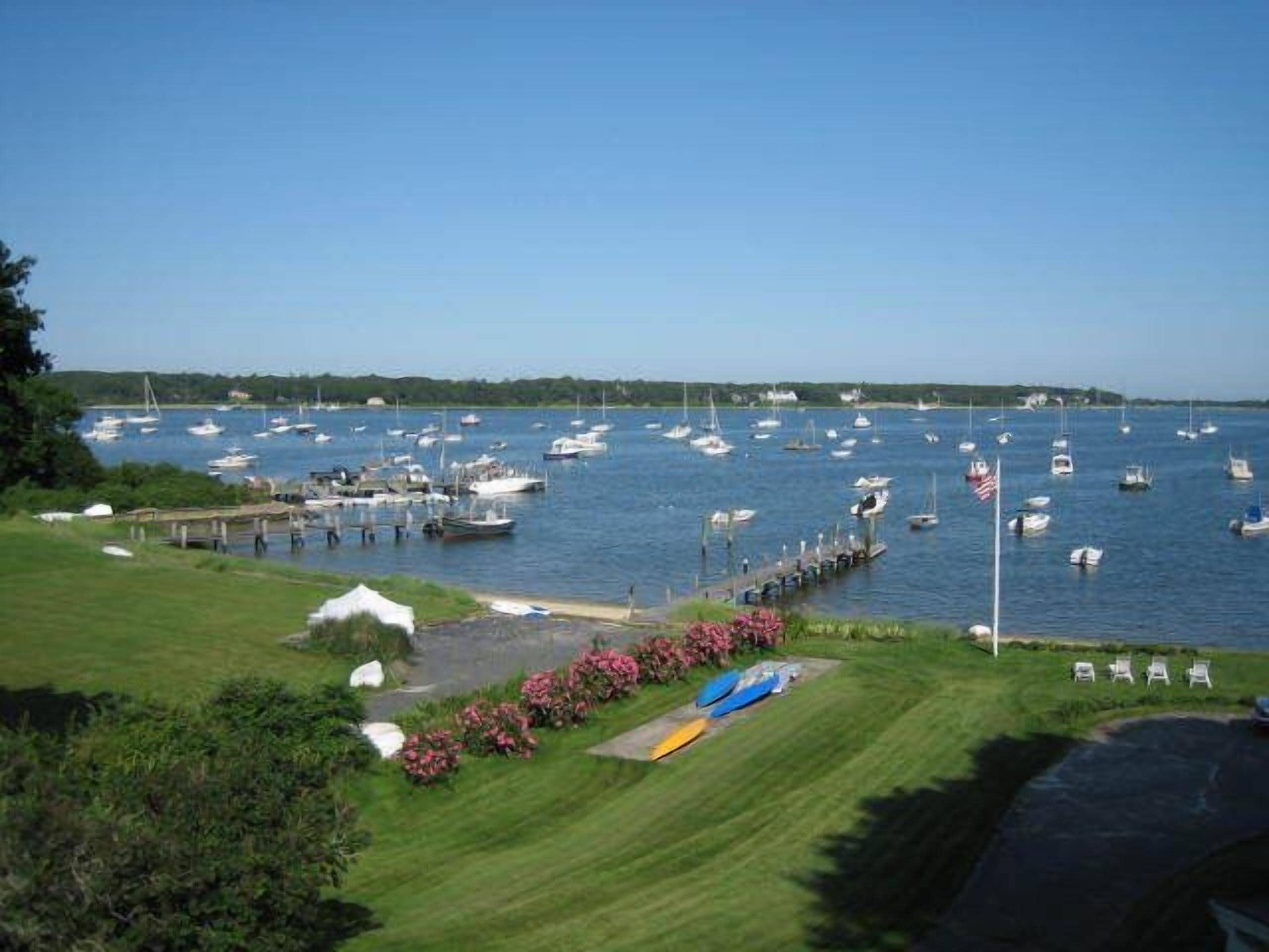 Location, Location --beachfront property overlooking Cotuit Harbor.