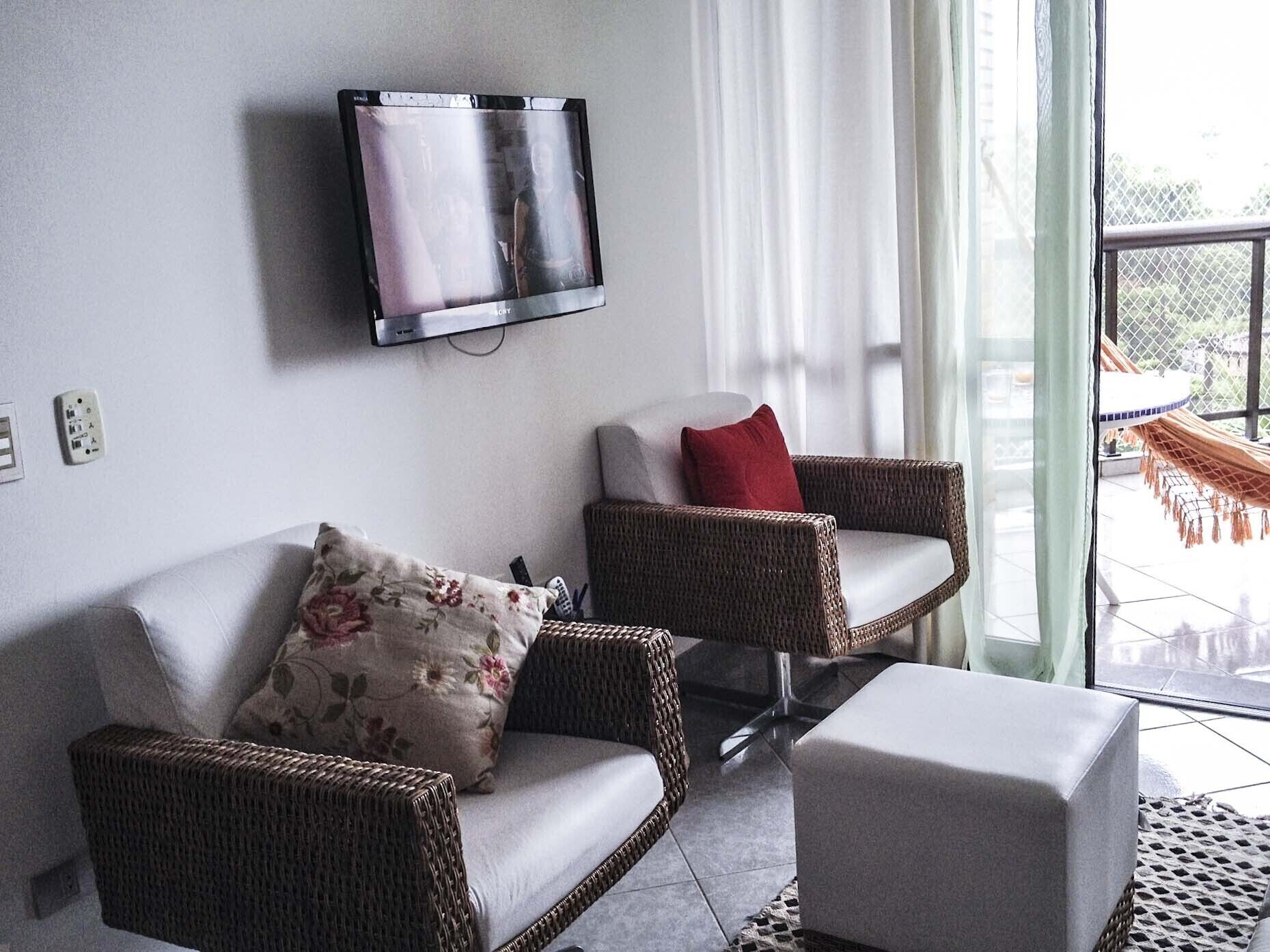 Apt Riviera de São Lourenço Foot in the Sand, with beautiful view to the sea