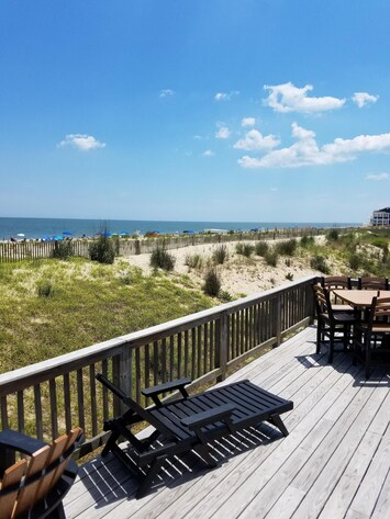 Oceanfront deck.