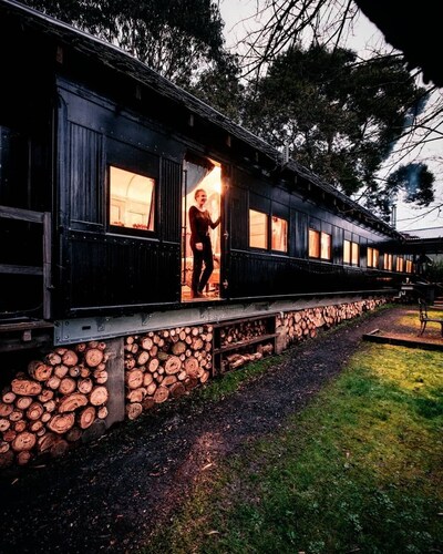 Vintage Train Carriage Converted to a Steampunk Inspired Cabin