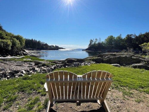 Johnson Homestead. One level living, ocean view with semi-private beach access. 