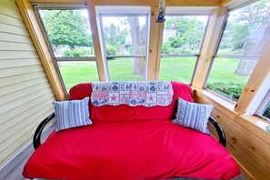 Interior - Johnson Homestead. One level living, ocean view with semi-private beach access.  (Bailey Island)