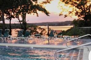 Outdoor pool, a heated pool