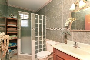 Shower, hair dryer, towels - Long Breeze Villa - Christ Church (inch marlow)