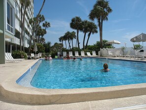 A heated pool