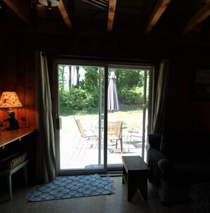 TV, DVD player, stereo