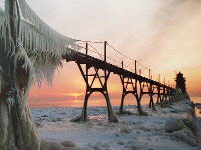 Overlook South Haven Harbor steps from South Beach and Downtown