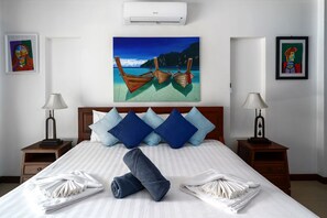 2 bedrooms, in-room safe, iron/ironing board, WiFi