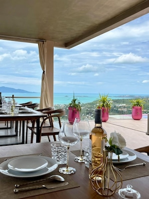 Dining - 10 Bedroom Twin Seaview Villas~5* with staff (Koh Samui)