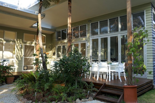Private back deck for al fresco dining