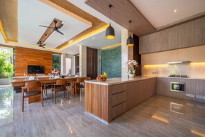 Fridge, microwave, oven, stovetop - Luxury 3BR villa private pool near Uluwatu Bingin beach Jimbaran Nusa Dua beach. (Badung)