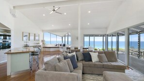 TV, DVD player, music library