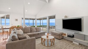 TV, DVD player, music library
