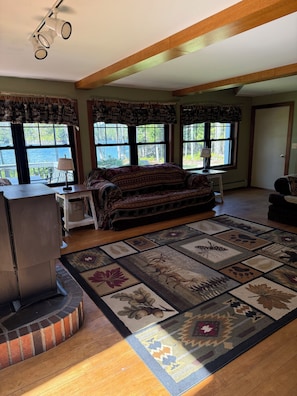 TV, DVD player - Large Lakefront Home on Moosehead Lake with Spectacular Beach and Dock (Beaver Cove)