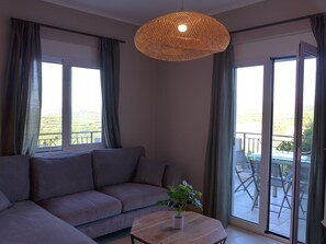 Smart TV, fireplace, DVD player