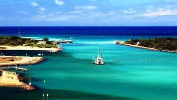 Sun loungers, beach towels