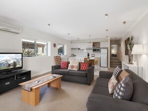 Smart TV, DVD player, books