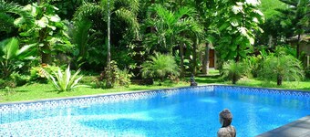 Large private villa with nice swimming pool in tropical garden
