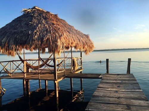 Near Tikal/flores, 4b House With Private Beach On Lake Petén Itzá, Sleeps 8