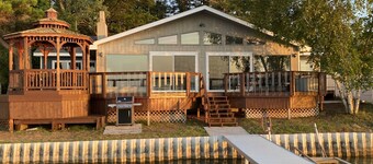 Large Lake House 30 Feet From The Water With Private Dock Out The Door.