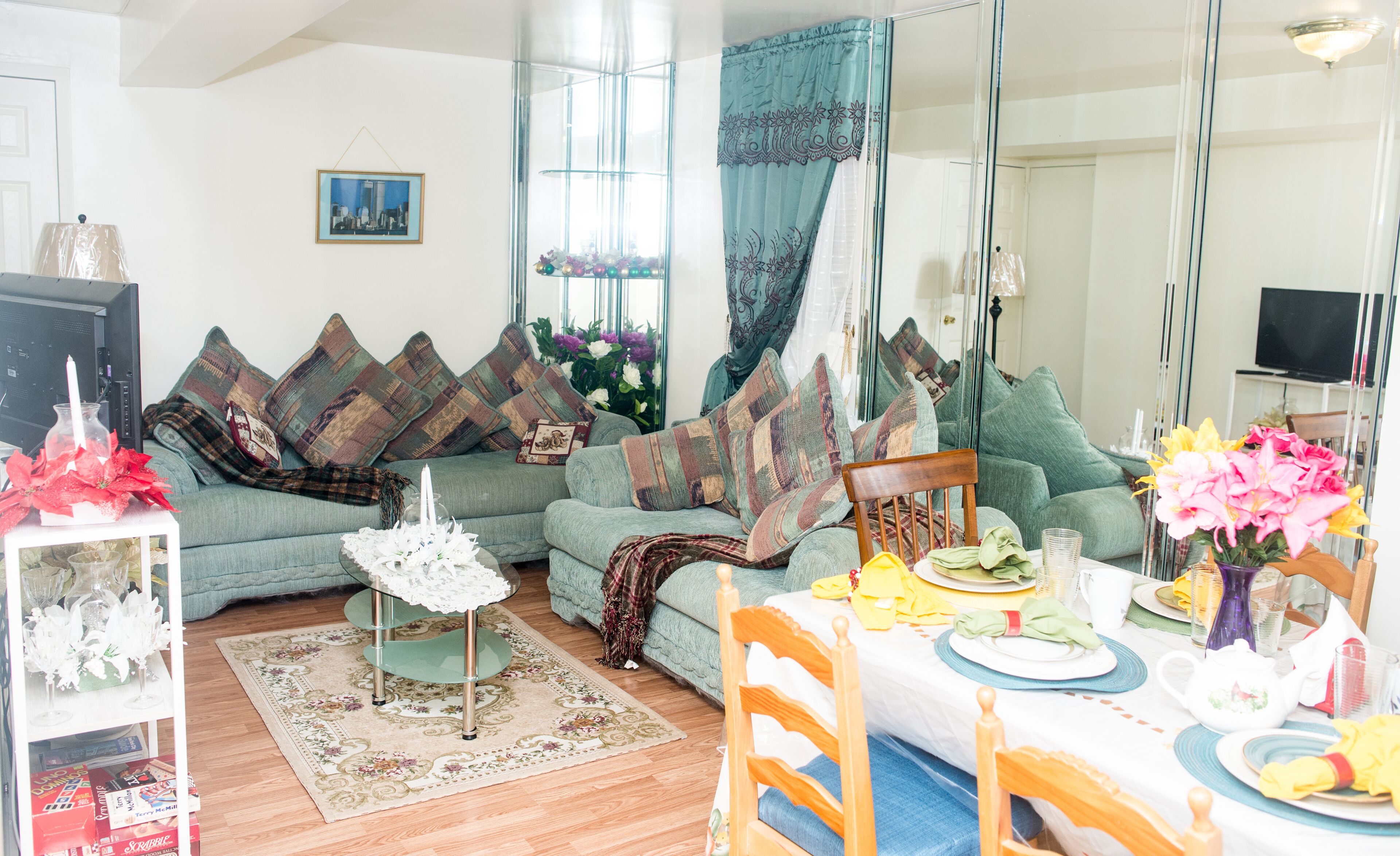 Televisión, libros, biblioteca musical y estéreo 