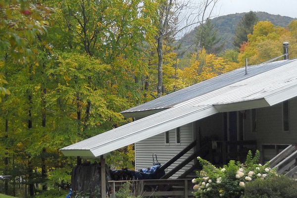 Looking out the kitchen window