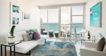 Ocean View 21 étage de luxe Apt Au coeur de Condado avec Parking