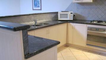 Fridge, microwave, oven, electric kettle