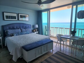 In-room safe, blackout drapes, iron/ironing board, free WiFi - Immaculate Beachfront Studio great view & location, next to Condado Marriott, PR (Condado)