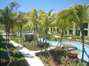 An infinity pool, a heated pool
