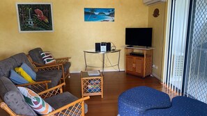 Televisión y reproductor de DVD 