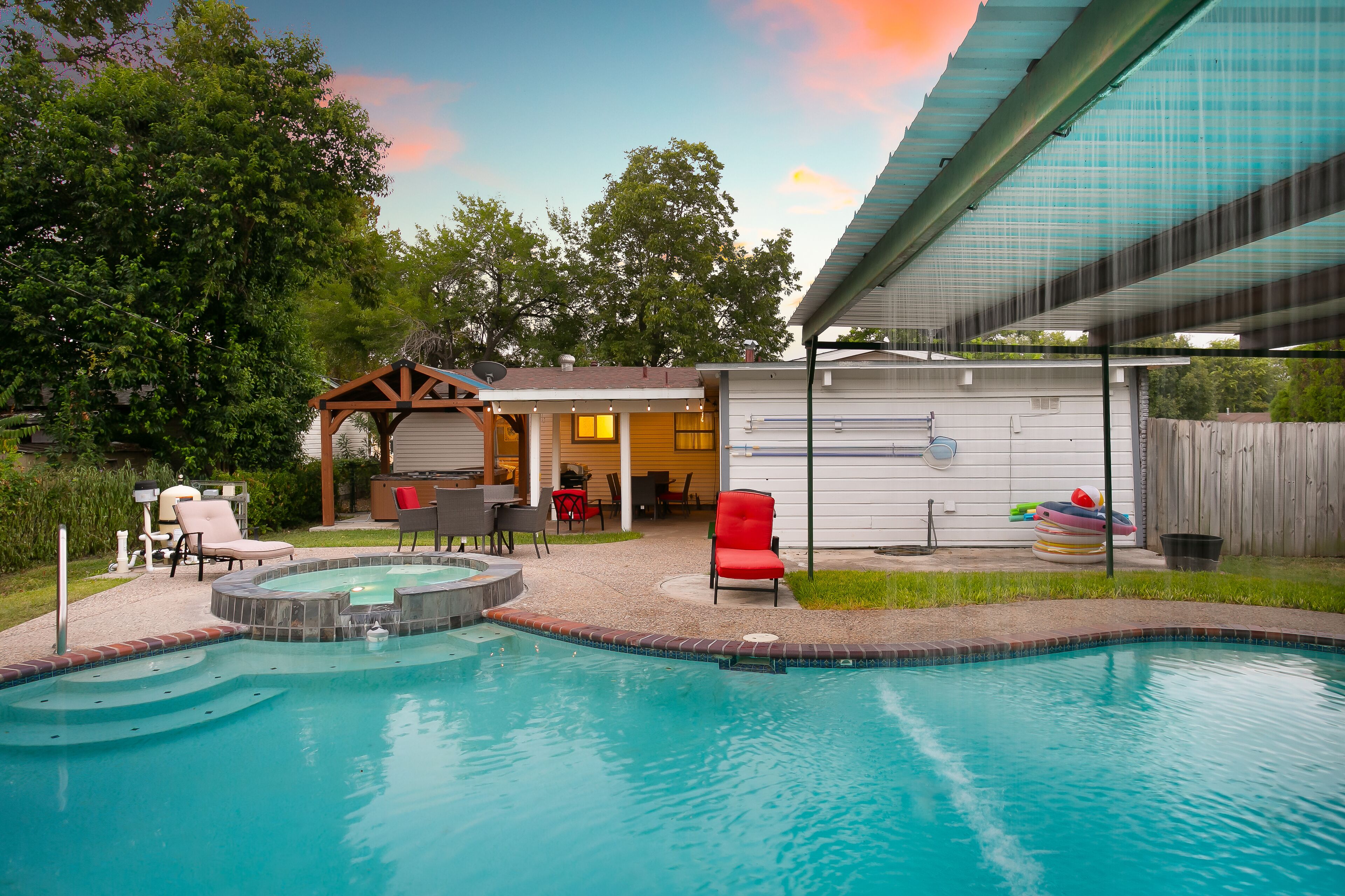 Bring your BMT to this amazing Backyard Oasis with Video Games for the Kids!