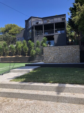 Swimming pool,tennis court ,Jacuzzi, fire place,  bay water views 