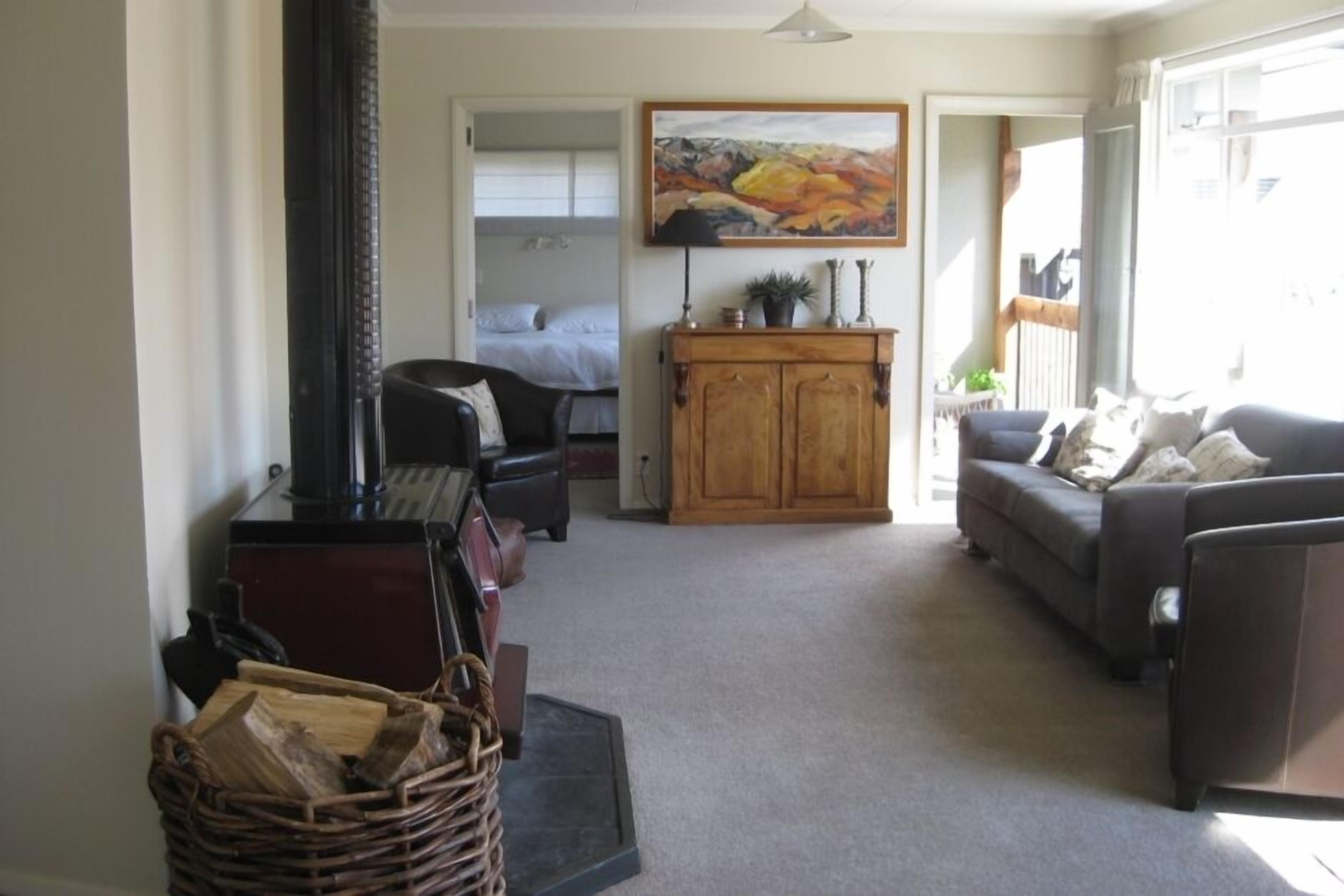 Televisión, chimenea, reproductor de DVD y libros 