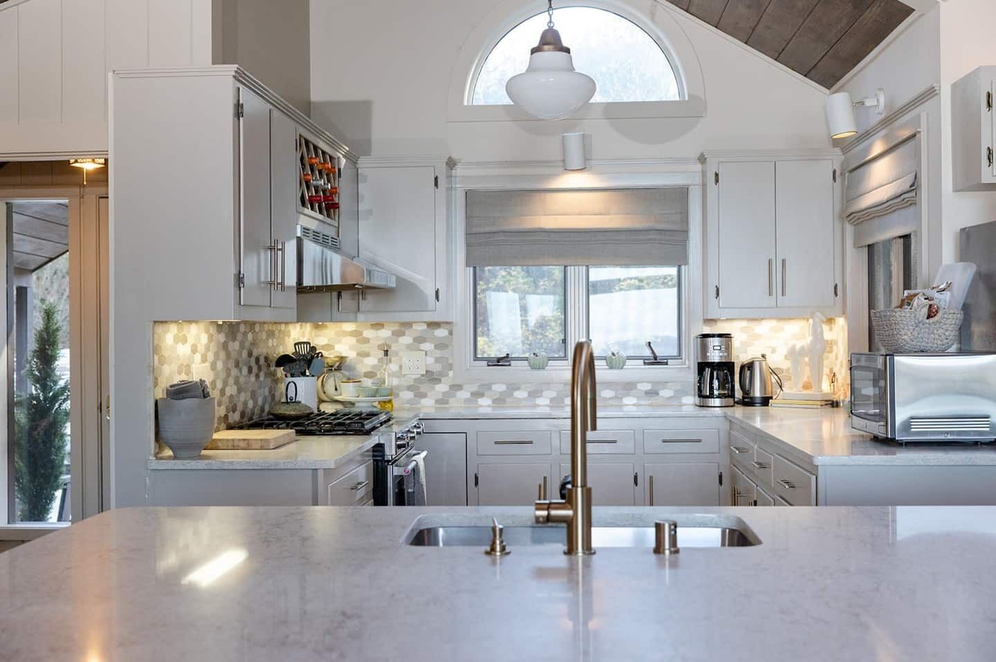 Jaw dropping mountain & lake views in this stylish mountain home….