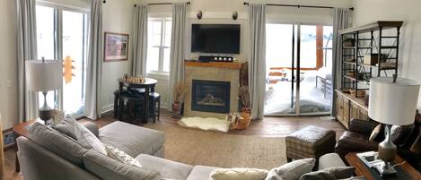 Smart TV, fireplace, video games, Netflix