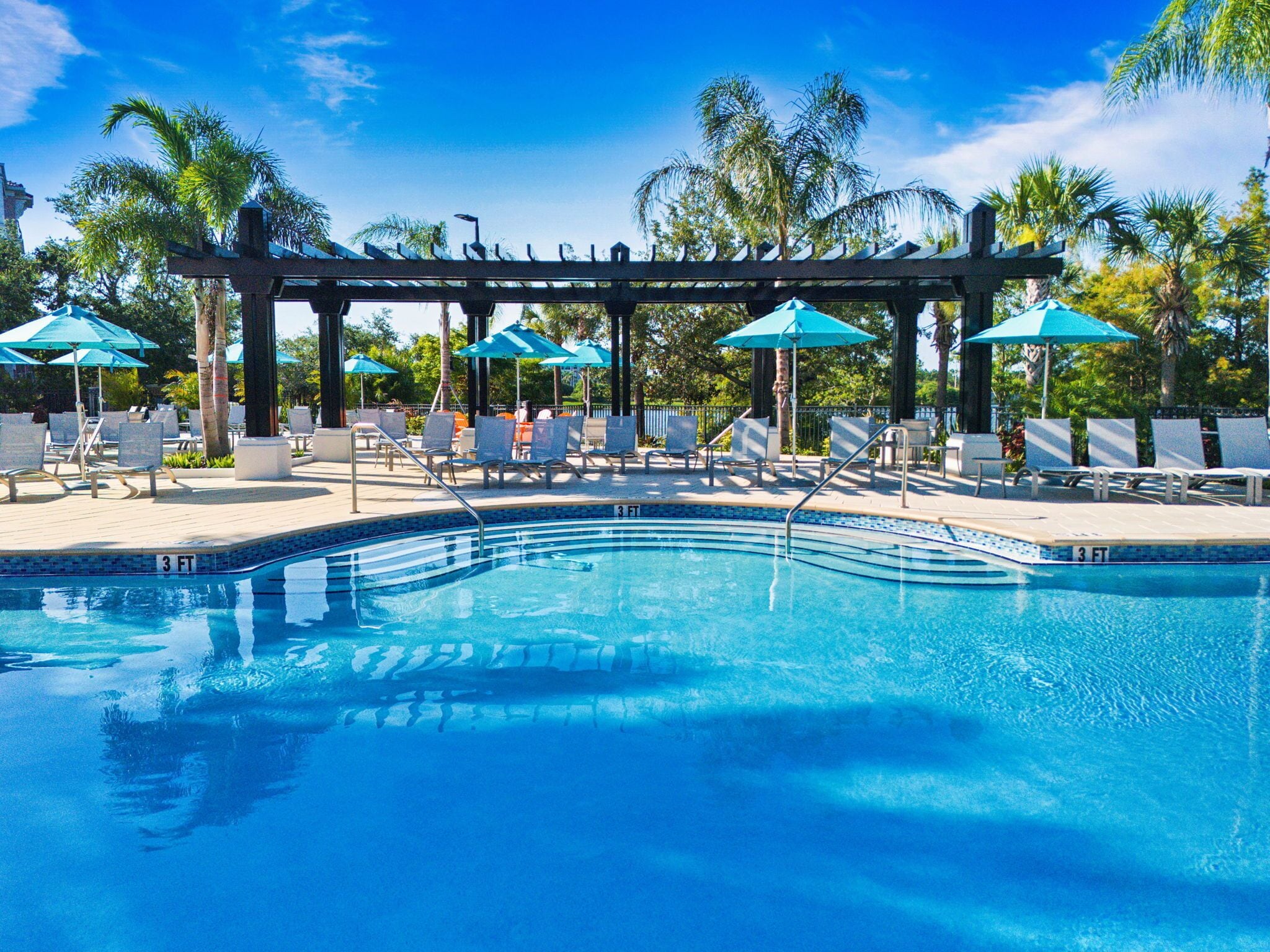 Outdoor pool, a heated pool