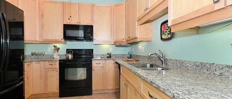 Microwave, oven, stovetop, dishwasher