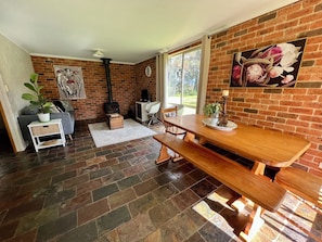 Dining - Mogendoura Farm 3 COTTAGES MAX 12 ADULTS but 18 people including children (Moruya)