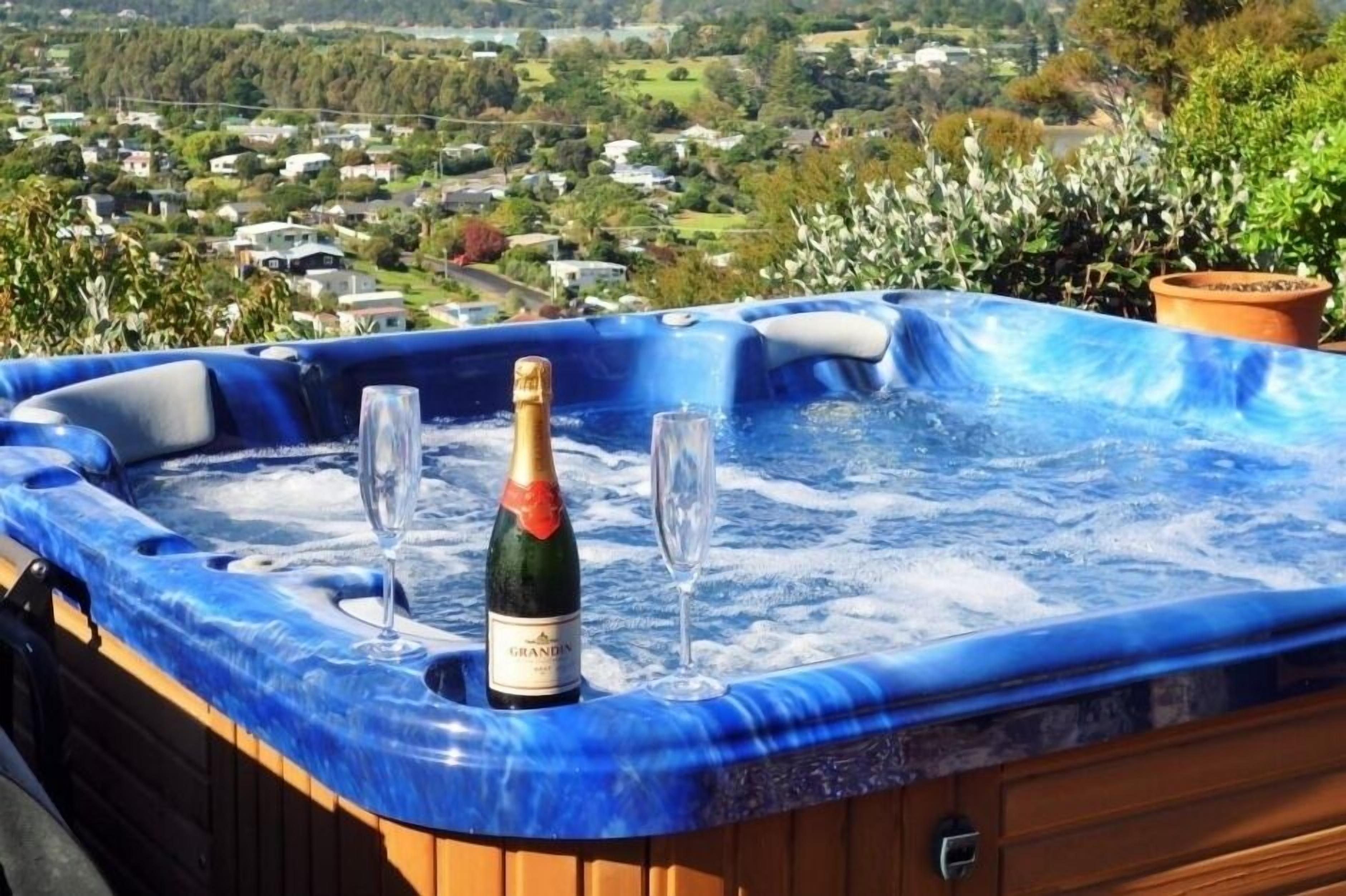 Spa Pool with surrounding views