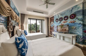 Vila Deluks, 4 kamar tidur (Nautilus) | Brankas, meja kerja, tirai kedap cahaya, dan Wi-Fi gratis