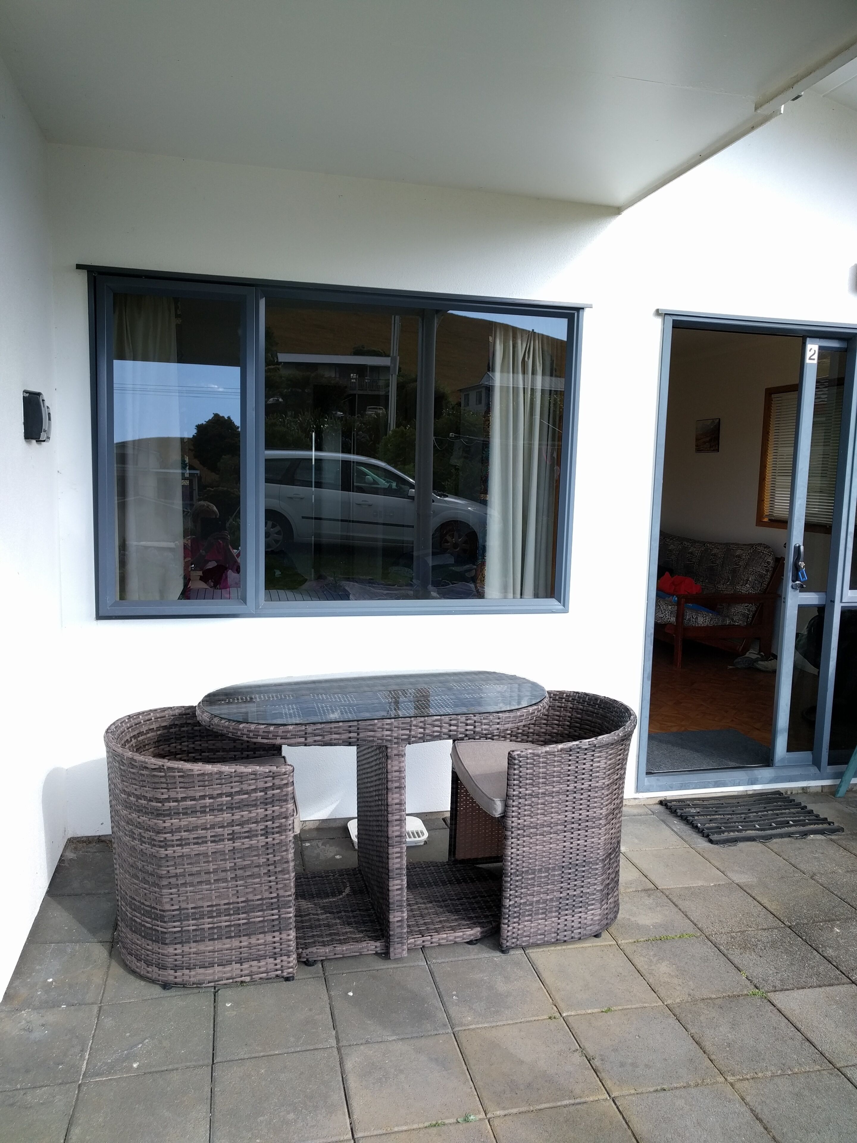 屋外ダイニングエリア