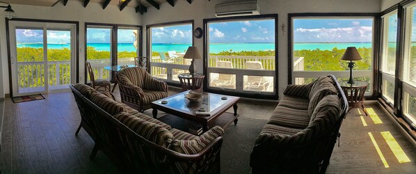 Smart TV, DVD player, books, music library