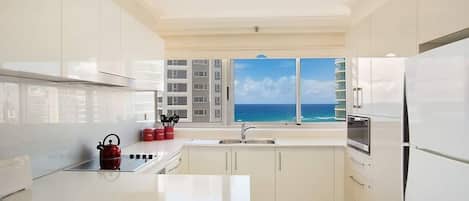 Microwave, stovetop, dishwasher, electric kettle